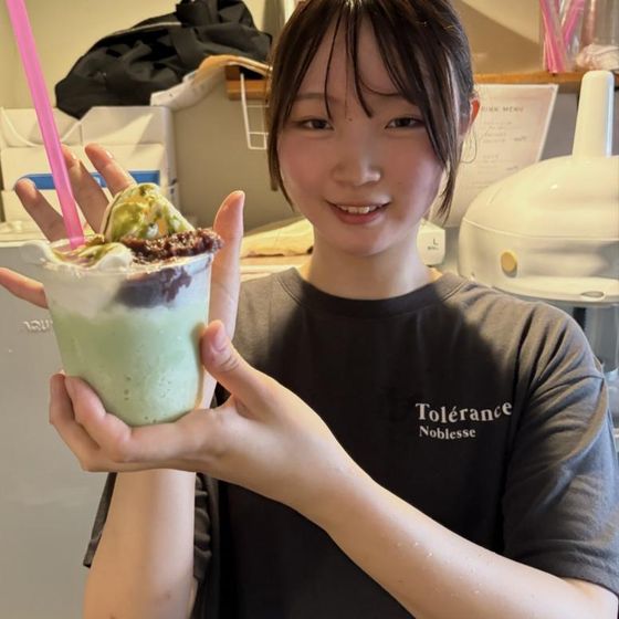 スタッフとかき氷
